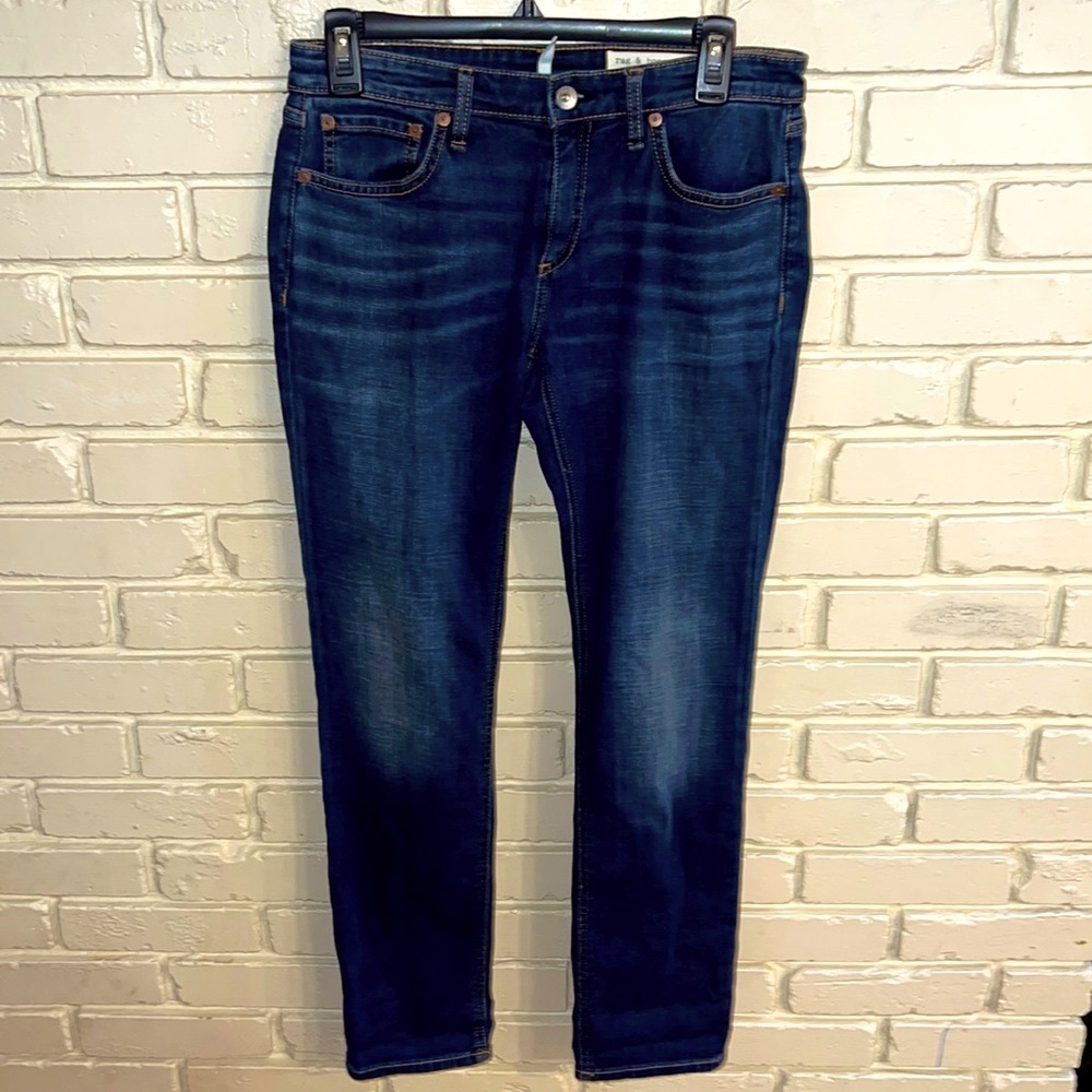 NWT Rag & Bone Aster Dre Low-Rise Slim Boyfriend Jeans size 25.